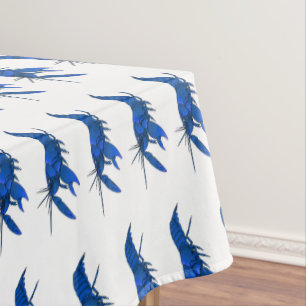 Nappe Illustration de l'écrevisse marron bleu
