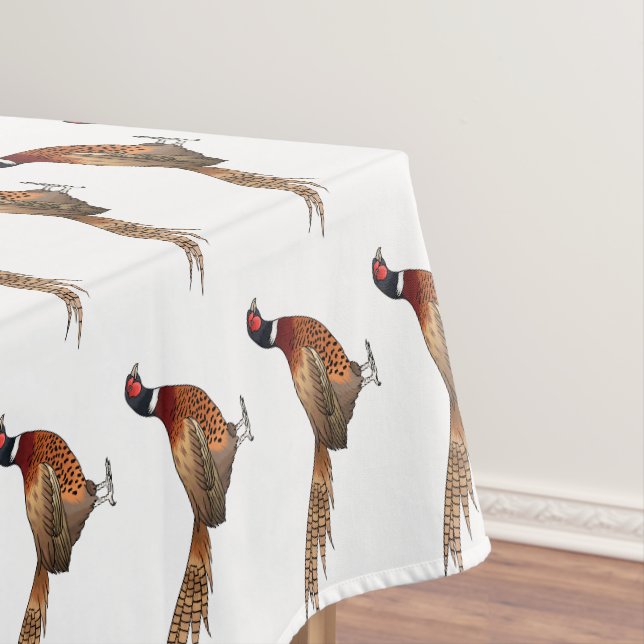 Nappe Illustration d'oiseau faisan à cou circulaire (In Situ)