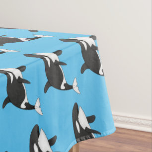 Nappe Illustration d'une baleine tueuse