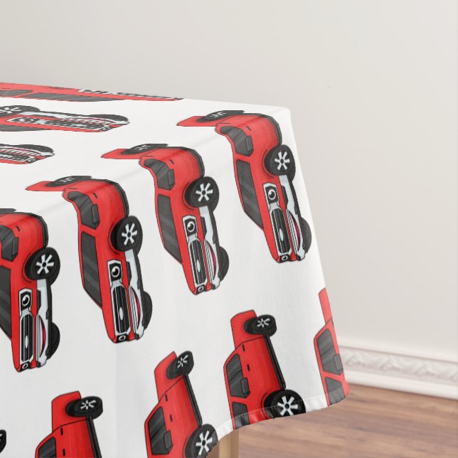 Nappe Illustration d'une camionnette rouge mou (In Situ)