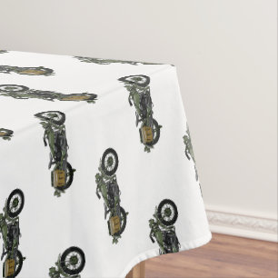 Nappe Illustration d'une moto de croiseur militaire