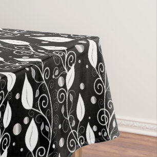 Nappe Illustration moderne abstraite d'encre noire et bl
