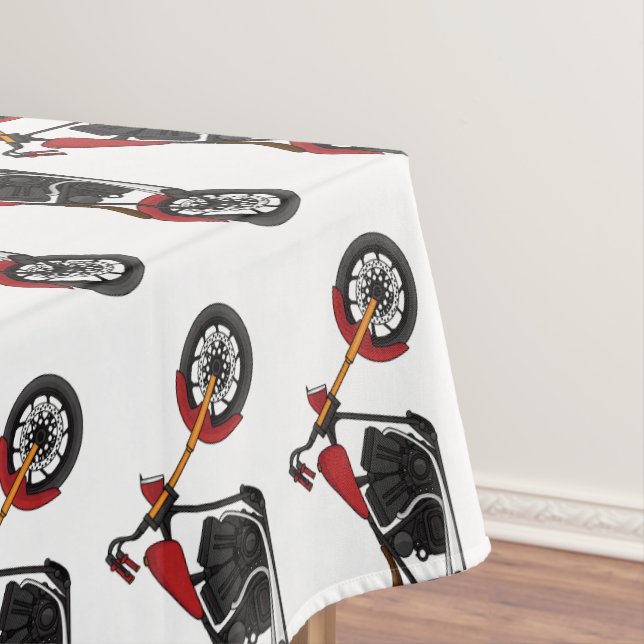 Nappe Illustration motocyclette de style hélicoïdal (In Situ)