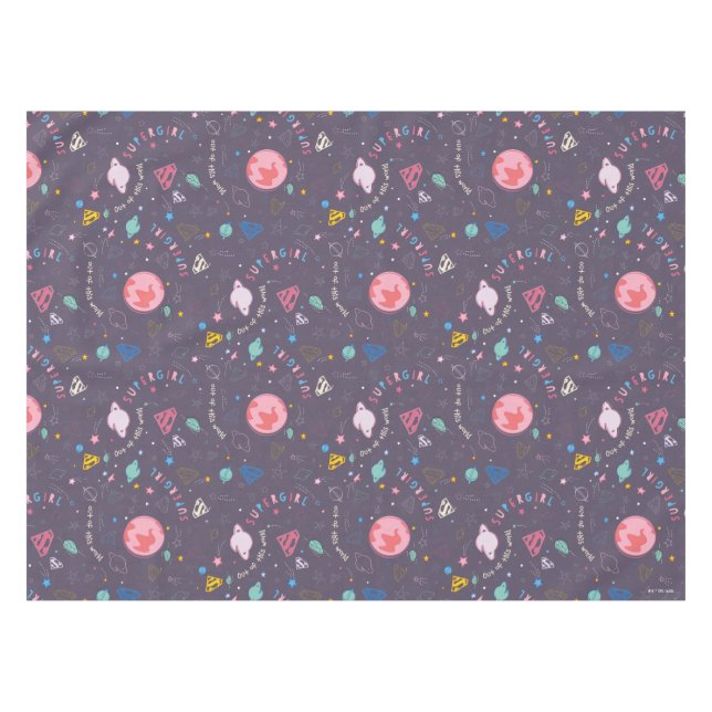 Nappe Illustration Supergirl volant vers le haut (Devant (Horizontal))