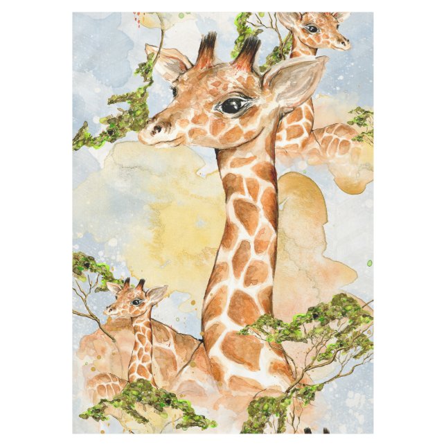 Nappe Image d'animal de portrait de girafe (Devant)