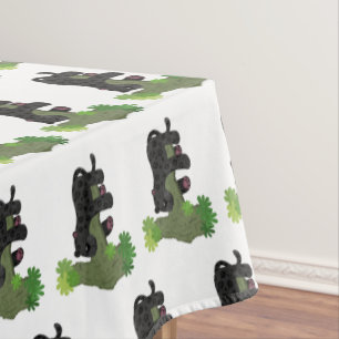 Nappe Image de dessin animé de chat en panthère noire ja