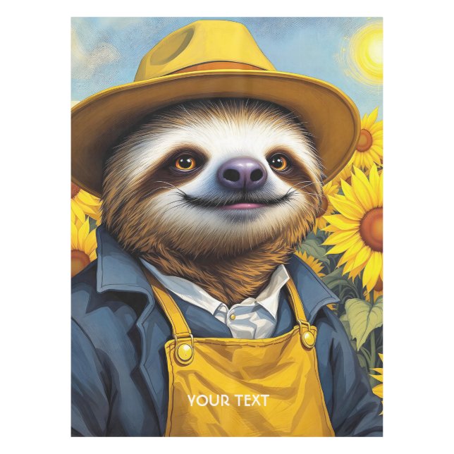 Nappe Imaginaire mignon Sloth Van Gogh (Devant)