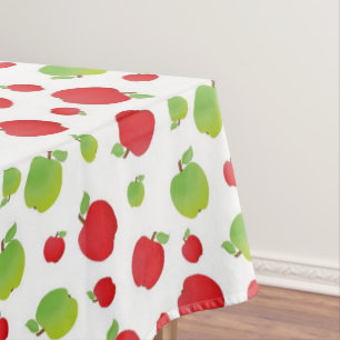 Nappe Impression verte et rouge Apple
