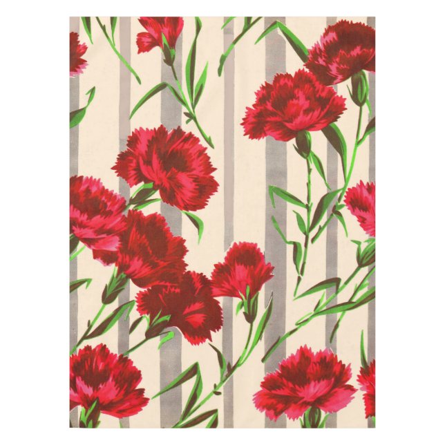 Nappe imprimé fleurs rouges (Devant)
