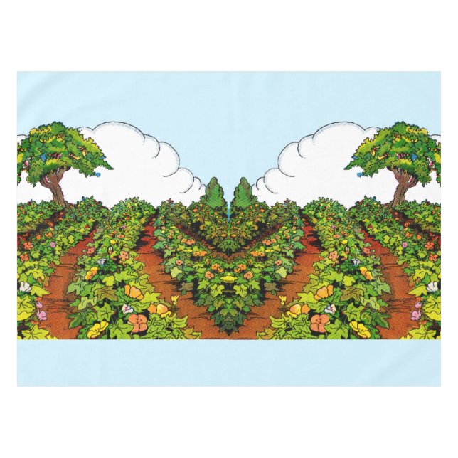 Nappe Imprimerie de jardin des années 1920 (Devant (Horizontal))