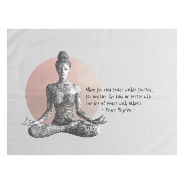 Nappe Instructeur de méditation Yoga Reiki Master Lotus  (Devant (Horizontal))