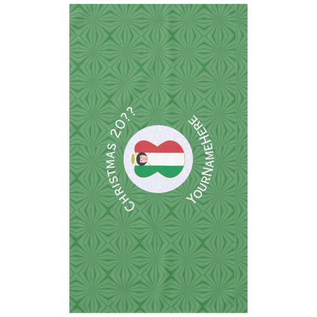 Nappe Italie Ange Noël Drapeau Personnaliser Horizontal (Devant)