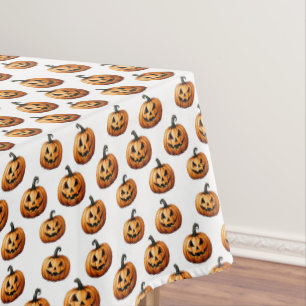 Nappe Jack O'Lanterns sur blanc