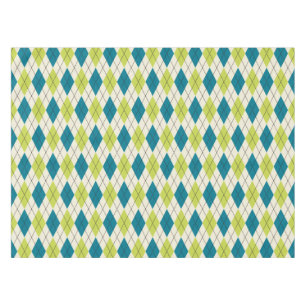 Nappe Jacquard bleu et vert