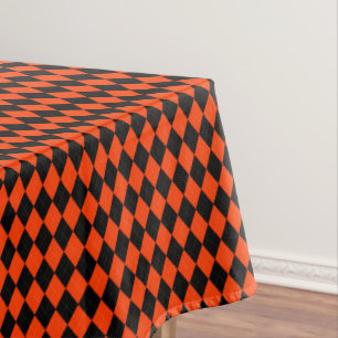 Nappe Jacquard-Orange-Noir-52x70 COTON TABLECLOTH