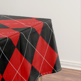 Nappe Jacquard preppy Tartan Diamond Plaid Rouge Noir