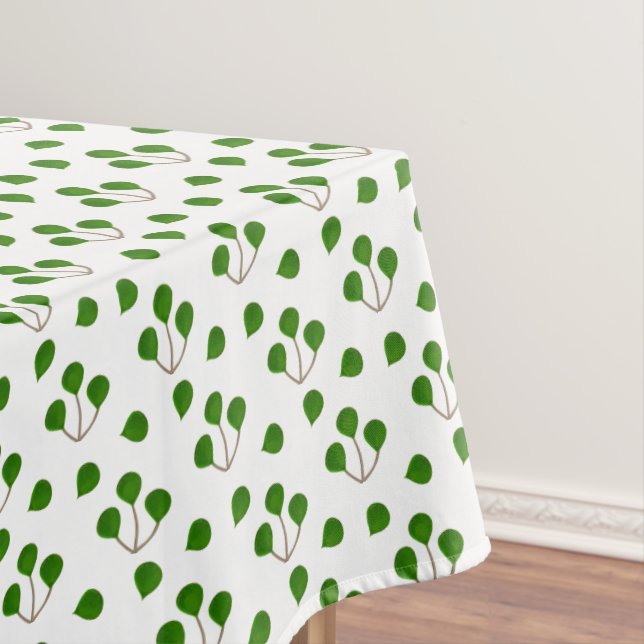 Nappe Jade Tree of Life Branches & Feuilles verts en bla (In Situ)