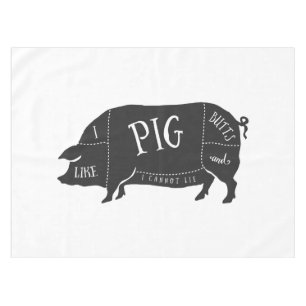 Nappe J'aime des bouts de porc et je ne peux pas me
