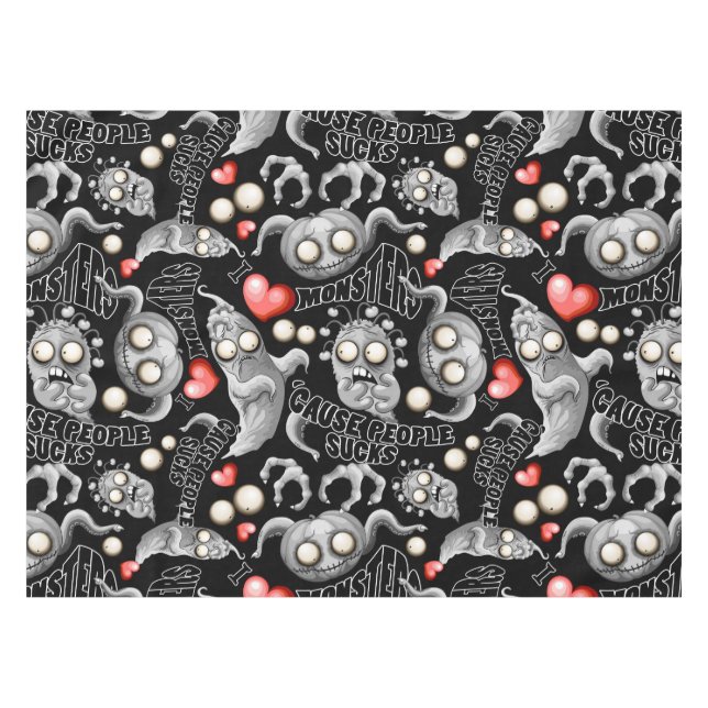Nappe J'aime les monstres parce que les gens aiment les  (Devant (Horizontal))