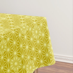 Nappe Japonais Asanoha motif - or moutarde