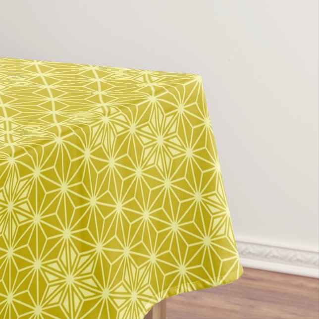 Nappe Japonais Asanoha motif - or moutarde (In Situ)