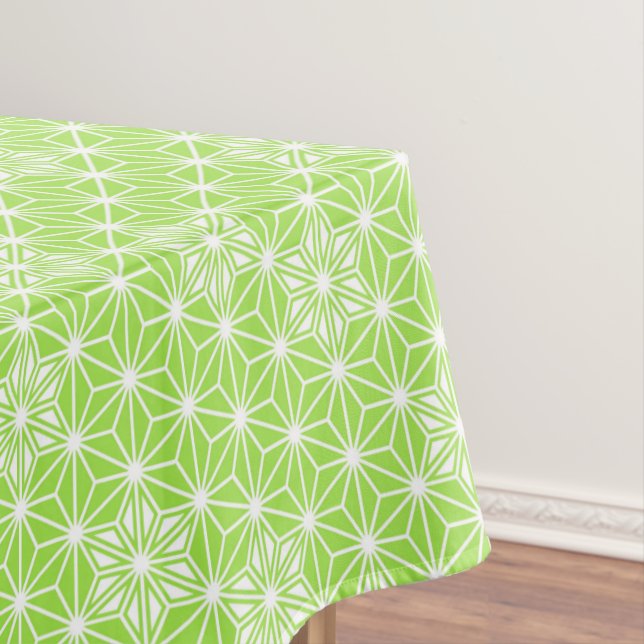 Nappe Japonais Asanoha motif - vert citron clair (In Situ)