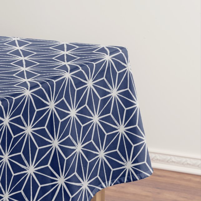 Nappe japonais wagara asanoha géométrique bleu blanc (In Situ)
