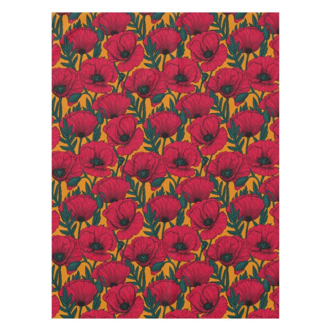 Nappe Jardin aux coquelicots rouges (Devant)