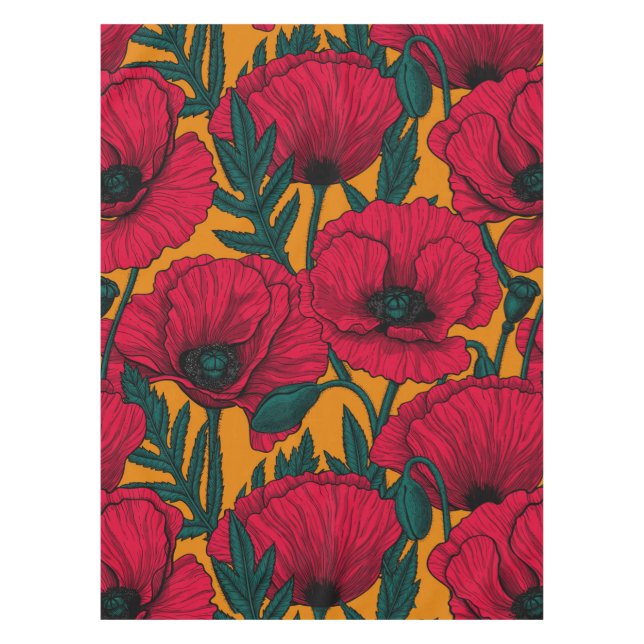 Nappe Jardin aux coquelicots rouges (Devant)