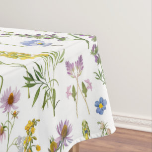 Nappe Jardin Bleu Fleur sauvage Motif