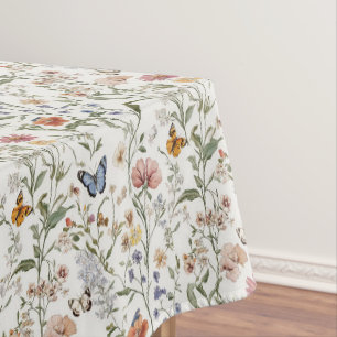 Nappe Jardin floral papillon fleur sauvage