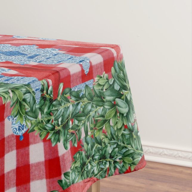 Nappe Jars de gingembre rouge vert 2023 En vichy (In Situ)
