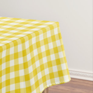 Nappe jaune citron de coton de guingan