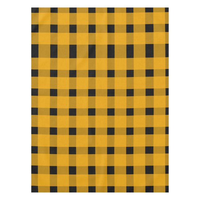 Nappe Jaune noir En vichy Motif (Devant)