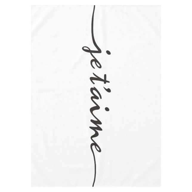 Nappe je t'aime - Je t'aime en français - noir (Devant)