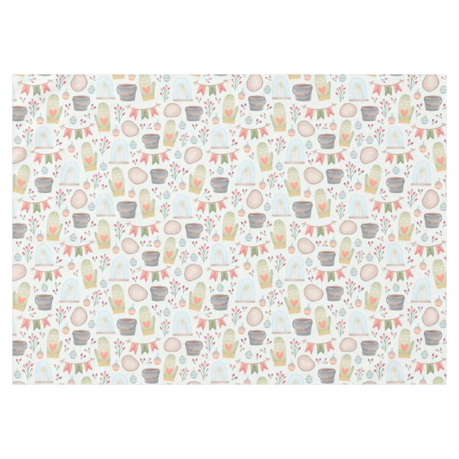 Nappe Joie de Noël mignonne Motif d'aquarelle transparen (Devant (Horizontal))