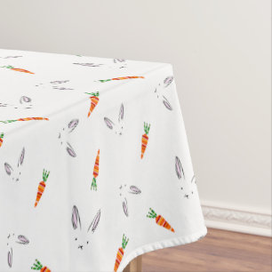 Nappe Joli lapin, Pâques, motif de carottes 