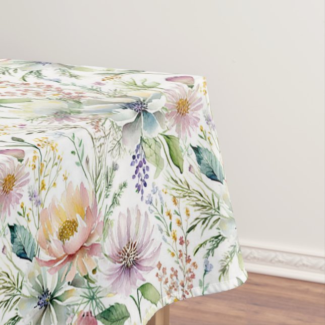 Nappe Joli motif floral pastel (In Situ)