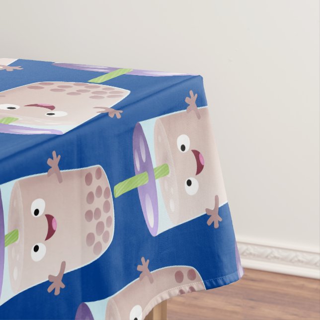 Nappe Joli personnage de dessin animé boba thé bulle (In Situ)