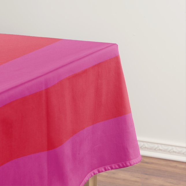 Nappe Joli Pink et Red Wide Stripes Noël (In Situ)