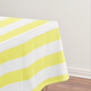 Nappe Joli Rayures Jaune & Blanc Sunny Personnalisées