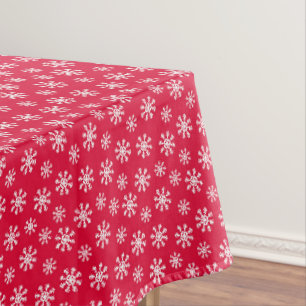 Nappe Jolie neige blanche sur Noël Arrière - plan rouge