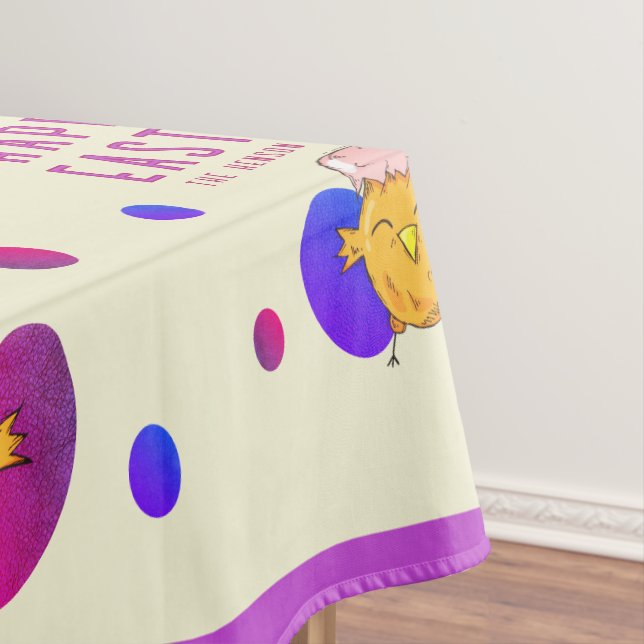 Nappe Jolie poule de Pâques et oeufs Joyeux Pâques vacan (In Situ)