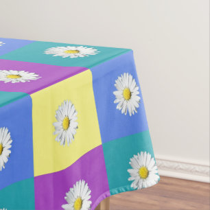 Nappe Jolie Violet Jaune Bleu Boho Marguerite