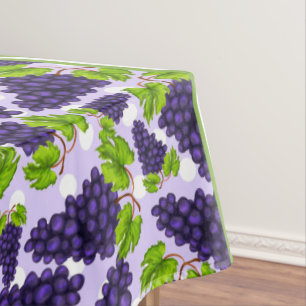 Nappe Jolis raisins pois et chevron violet
