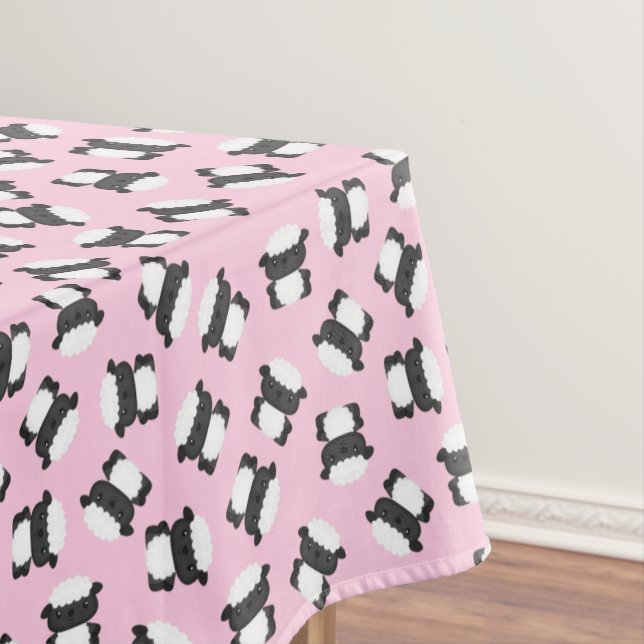 Nappe Jour d'anniversaire de mouton rose (In Situ)