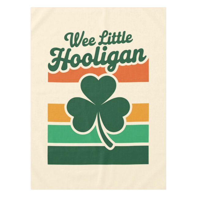 Nappe Jour de la Saint Patrick Wee Little Hooligan Drôle (Devant)
