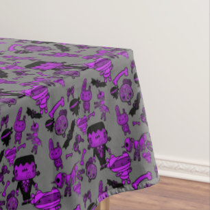 Nappe Jour de Mort Gribouillages Violet Gris