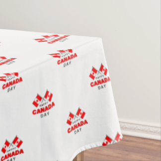 Nappe Joyeuse fête du Canada Rouge Blanc Drapeaux canadi