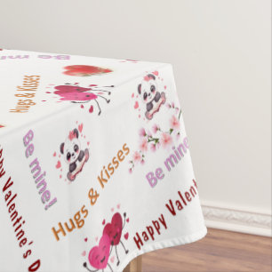 Nappe Joyeuse Saint-Valentin Couple Cœurs Rouges